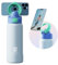 Magcheer 1L Magnetic Water Bottle with Phone Holder Compatible with MagSafe Insulated Gym Cold Drink Bottle for 24 Hours Tripod Bottle for Travel & Fitness Selfie(Blue)