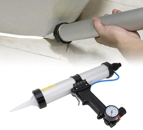 Kit de Pistolet à Calfeutrer Pneumatique – Pistolet à Calfeutrer Compact en Alliage D'Aluminium, Haute Capacité de Remplissage, Design Économique et Écologique