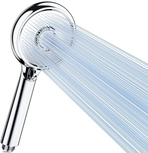 Magichome Duschkopf, Handbrause mit 3 Strahlarten Hohem Wasserdruck Handbrause (Ø 110 mm) Hochdruck Duschkopf Universal Duschbrause, Chrom