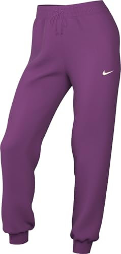 Nike Sportswear Phoenix FZ7626-518 - Pantaloni da Allenamento da Donna, in Pile, con Vita Media, Colore: Fucsia/Sail, Taglia XS