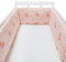 PTKG Kinderbett Umrandung Atmungsaktiv, Weich Bettnestchen Umrandung, Babybett Nestchen Bettumrandung, Kopfschutz Babybett Umrandungen,A06,180cm×30cm