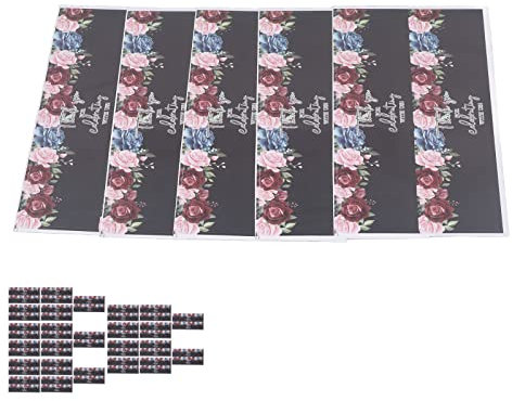 Suministros de Etiquetas Adhesivas para Botellas de Agua, 25 Hojas, Envoltorios para Botellas de Ducha de Pájaros/suministros de Etiquetas de Agua para Bodas, Fiestas Nupciales,