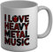 Shopagift I Love Heavy Metal Music Guitar Rock Skull Mug White 11oz Large Ceramic Cup