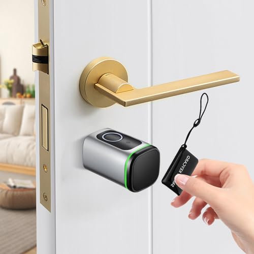 60mm Intelligenter Schließzylinder mit Fingerabdruck, App, Schlüsselkarte & Schlüssel – Elektronisches Türschloss, IP53, Große Speicherkapazität, Einfache Installation