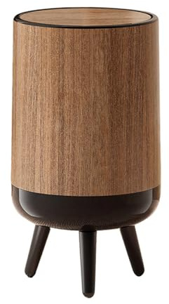 HGZHNAT High Legged Waste Bin Wood Grains Trash Can Ergonomic Height Garbage Basket For Kitchen Office Bathroom Use Minimalists Waste Bin