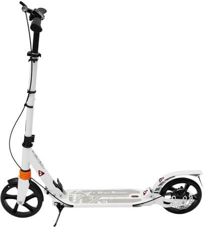 Klappbarer Roller Erwachsene, 93/100/107cm höhenverstellbarer Faltbarer Roller, 200mm große Räder mit Scheibenbremsen, Tragfähigkeit 100kg