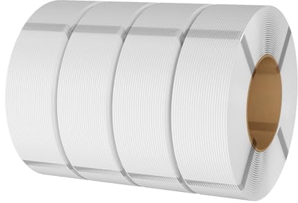 eSUN PLA Refill Filament 1.75mm, Weiß, 4KG | Spulenloses 3D Druck Filament Maßgenauigkeit +/- 0.05mm, 1 kg pro Spule, 4 Spulen für 3D Drucker