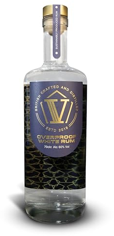 V Overproof White Rum | Premium Sustainable British Rum | 70cl | High‑Strength Overproof Rum Crafted in Hampshire with a Clean, Bold Flavour Ideal for Mixing.