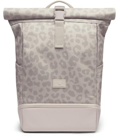 Johnny Urban Rucksack Damen & Herren Beige Leo - Allen Medium - Rolltop Mit Laptopfach für Uni Fahrrad Business - 15L - Wasserabweisend