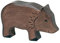 cama24com Wildschwein Schwein Holzfigur Holzspielzeug von Holztiger mit Palandi® Sticker