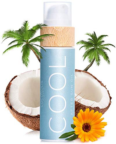 COCOSOLIS COOL After Sun Oil Bio-Öl für sanfte Regeneration nach dem Sonnenbad und Solarium - Spendet Feuchtigkeit, revitalisiert & beruhigt - Duft nach Minze - pflegendes Öl für Massage 110 ml