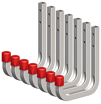 Secotec 7 x Universalhaken verzinkt 80 x 120 mm Belastbarkeit 45 kg Kellerhaken Allzweckhaken