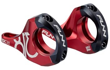 Funn RSX Mountainbike Direktmontage Vorbau mit 31,8 mm Lenkerklemmung, 2-teiliges leichtes Split-Design für Dual Crown Gabeln, verstellbare Verlängerung von 45-50 mm mit 30 mm Anstieg (Rot)