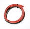 Boladge 2 Metros Alambre de Silicona Pura Cable de Alimentación 12AWG Cable de Batería Alambre de Cobre Estañado Cable de Cable RC Calibre 12 (1 Metro en Negro y 1 Metro en Rojo) (12AWG)