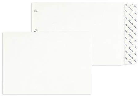 Blanke Briefhüllen - Versandtaschen - Haftklebung - Gerade Klappe - Ohne Fenster - DIN C5-55 g/qm Tyvek (reißfest) - 100 Stück - Weiß