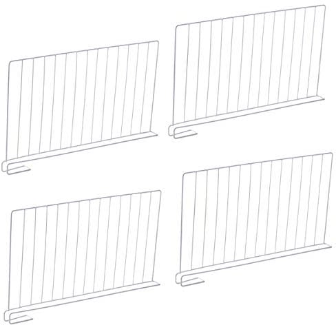 RCYF Regaltrenner, 4er-Set Regalteiler aus Metall für Kleiderschrank, Wäscheregalen, Kinderschrank, Hilft Ordnung halten, 50 * 30 * 2.2cm, Weiß