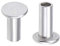 sourcing map 100 Stk. Aluminium Flachkopf Halbröhrennieten Silber M3x7mm