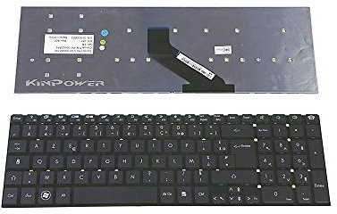 KinPower Clavier AZERTY Français Compatible avec Packardbell EasyNote LS11 LS11HR LS11SB LS13 LS13HR LS44 LS44HR LS44SB Noir