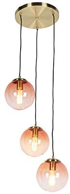 Qazqa pallon - Suspension multiples - 3 lumière - Ø 450 mm - Rose - Art Deco - éclairage intérieur - Salon I Chambre