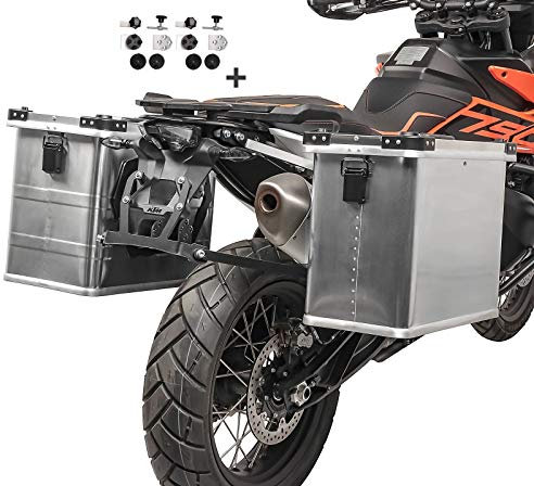 Alukoffer Set Gobi 34-45l für Kawasaki KX 450/250 F + Haltesatz Kofferträger