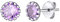 Suplight Orecchini a Lobo Argento 925 Rotondo, Orecchini con Ametista, Orecchini con Pietre Viola Alessandrite Giugno, Accessori Elegante con Confezione Regalo