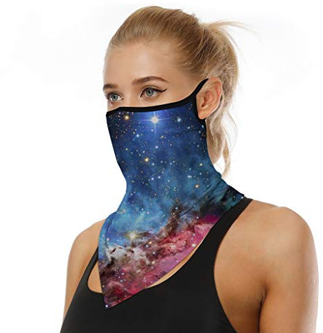 riou Face Shield Multifunktionstuch Motorrad Mundschutz Halstuch Bandana Schlauchschal für Damen Herren (N)