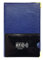 LOLUNA® Porte Carte didentité et permis de Conduire + étui Carte RFID, Petit Format Compact, Fin et Plat en Cuir (Bleu Marine/RFID)