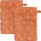 Erwin Müller Walk-Frottier Waschhandschuh 2er-Pack Baden Baden orange Größe 15x21 cm - extra saugstark, schnell trocknend, samtweich