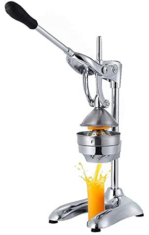 MNSRRN Manuelle Fruchtpresse, Orangensaft-Extraktor, professioneller Edelstahl frischer Safter für Zitruszitrus, Zitrone, Granatapfel, Orange usw.