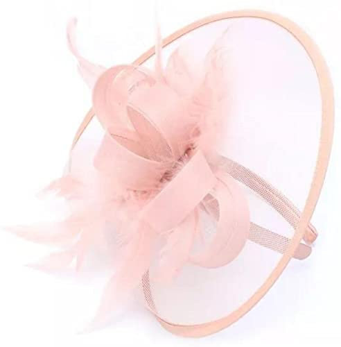 Topkids Accessories Fascinator for Women - Elegant Wedding Fascinators with Headband, Perfect Hair Accessory for Wedding Guests (Dusky Pink)