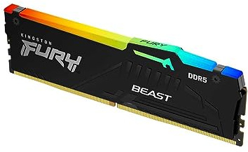 Kingston FURY Beast Nero RGB 32GB 5200MT/s DDR5 CL36 DIMM Memoria Gaming per Computer Fissi Modulo Singolo AMD EXPO/ Intel XMP - KF552C36BBEA-32