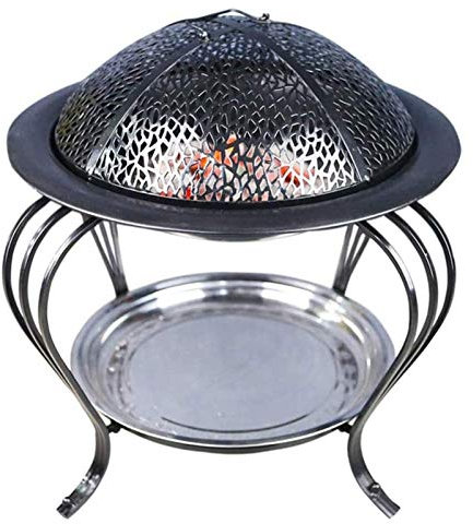 ZAANU Fire Pits Outdoor Wood Burning Fire Pits | Cast Iron Grill, All in One Open Fire Cooking