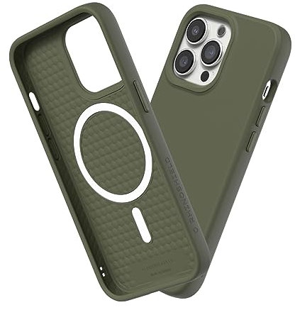 RhinoShield Case kompatibel mit [iPhone 13 Pro Max] | SolidSuit - MagSafe-kompatibel -Stoßdämpfende & schlanke Schutzhülle mit Premium Finish - 3.5 Meter Fallschutz - Algengrün