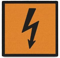 Patch 42589 Panneau d'avertissement carré haute tension 4 x 4 cm