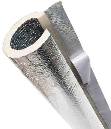 GOYUXV 0.95m Isolation Tuyaux Tubes en Mousse, ID 22-250mm, Protection Solaire Isolante, pour Isoler Tuyau De Pompe À Chaleur en Extérieur, Autocollant Conduits Isolants (Size : 52x20mm/2x3/4)