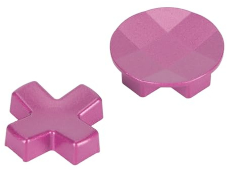 Annadue 2 Stück Metallische Silberne Magnetische Edelstahl-D-Pads, für One Elite (Modell 1698), für One Elite Series 2, Ersatzteile Richtungspad-Tasten-Kits (violett)