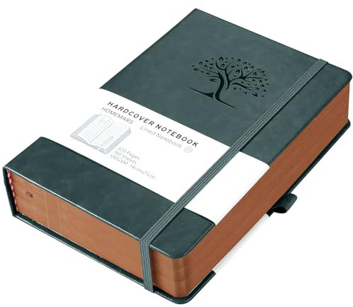 HOMEMARS Taccuino, Taccuino Appunti, Journal, Notebook, Quadernino, Taccuino a5, Diario, Journaling Diary, 100g/m²,Per Scrittori, Giornalisti e Studenti,verde, 320 Pagine, Design ad albero,15 x 21 cm
