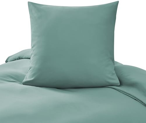puredown 1PCS Copripiumino Matrimoniale 240x220cm+ 2PCS Federe in Microfibra 65x65cm, Set di Copripiumino Monocromatica per Letto Matrimoniale, Traspirante, Morbida, Oeko-Tex, Verde