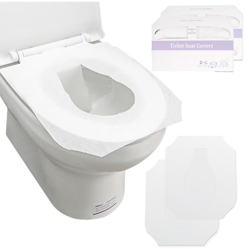 Disposable Toilet Seat Covers,Flushable Paper Toilet Seat Cover for Adults and Kids,Toilet Seat Covers for Hotel Bathroom,Travel,Camping-2 Packs of 250 (500 total)
