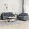 Homgoday Möbel-Set 2-teilig mit Kissen dunkelgrau aus Samt, Schlafsofa-Set, Sofabett, modernes Sofa-Set für den Außenbereich, für den Außenbereich, Modell 3201701