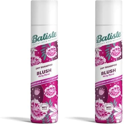 Batiste Dry Shampoo in Blush 350ml, Floral & flirty Fragrance, No Rinse Spray to Refresh Hair in Between Washes (Pack of 2)