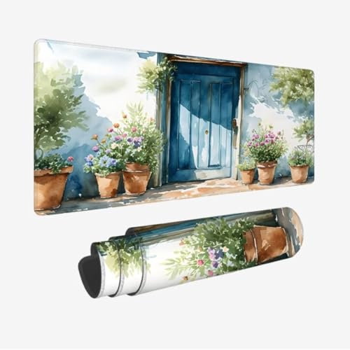 Mouse Mat Sage Mouse Pad Large 500x250x3mm,Gaming Mouse Pad Green Desk Mat,Waterproof Mousepad,Non Slip Rubber Base Desk Pad,Stitched Edges Mouse Pads,Christmas Office Desk Accessories,Gifts JC-165