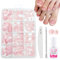 French False Toenails - 240Pcs French Tip Toe Nails Square - Short Press On Toe Nails Kit - Nude Color Fake Nails With Glue - Full Cover Stick On Nail For Women Nail Art Decorations