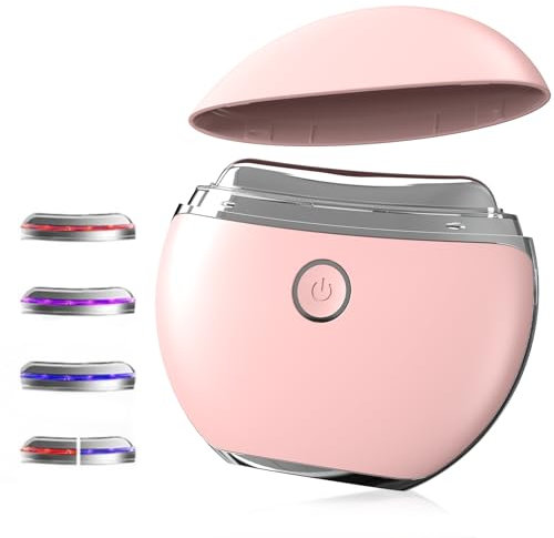 EMS Gua Sha, Robofun Gesichtsmassagegerät Gua Sha Elektrisch, mit 4 Modi, Wärme & Vibration, Face Lifting Gerät mit Rot,Blau,Lila&Buntfarbigslicht, Geräte zur Faltenreduzierung & Anti-Aging-Geräte