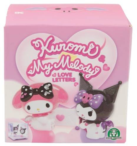 Hello Kitty - Kuromi und My Melody Blind Box Serie Love Letters, 1 Pop-Überraschungsfigur auf 9, Unboxing und zufällige Ankunft, transparente Mini-Box 7 x 7 cm, zum Sammeln, Giochi Preziosi
