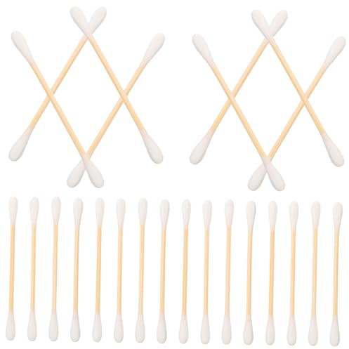 FOMIYES 200pièces à Double Embout Applicateurs Multifonctions pour Soins de Maquillage et Nettoyage Sachet Hygiénique Inclus