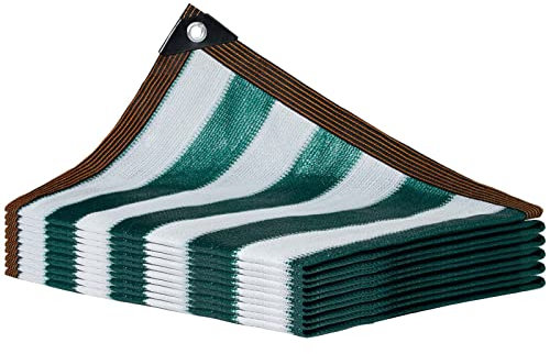 Toldo para exteriores, 5 x 10 m, con ojales, cubierta de toldo resistente a los rayos UV para plantas, invernadero, malla de protección solar, perfecta para jardinería y uso en exteriores