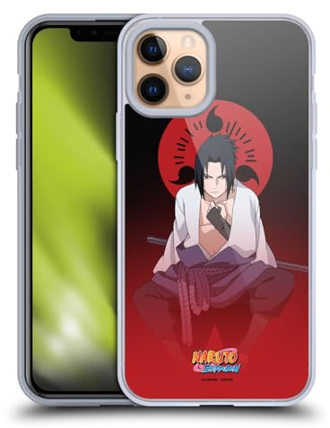 Head Case Designs Offizielle Naruto Shippuden Sasuke Uchiha Darsteller Kunst Gelhülle [Militärischer Schutzgrad] Kompatibel Mit Apple iPhone 11 Pro Und Kompatibel Mit MagSafe