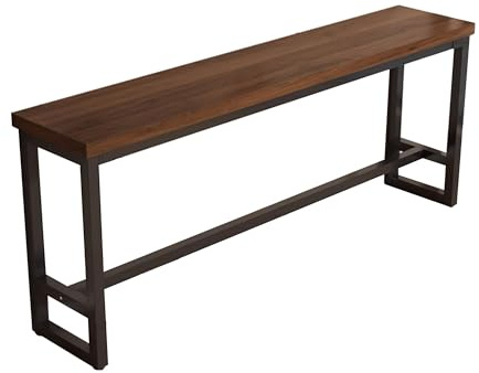 WXZXWXZX Bartisch Stehtisch Holz Bistrotisch Hochtisch Vintage Industrial für Küche Wohnzimmer Esszimmer Bistro(140 * 40 * 105cm/55.1 * 15.7 * 41.3in)