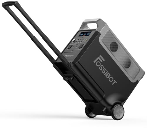 FOSSiBOT F3600 Pro Centrale Elettrica Portatile Uscità CA da 3600W, 3840 Wh batteria LFP Durata di servizio di 15 anni, espandibile 3,8 – 11,5 KWh, Power station generatore solare per casa campeggio